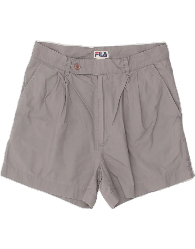 FILA Mens Pegged Chino Shorts IT 48 Medium W32 Grey Cotton