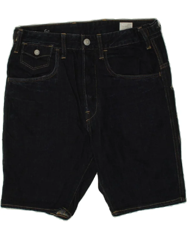 G-STAR Mens Denim Shorts W30 Medium Navy Blue Cotton