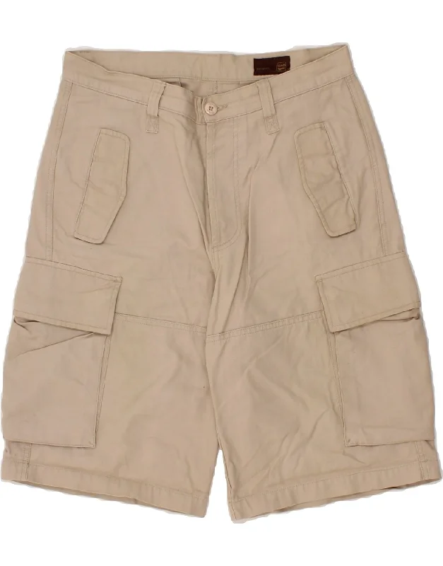 GAS Mens Cargo Shorts W32 Medium  Beige Cotton