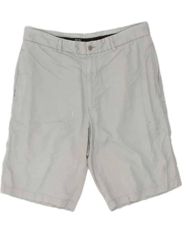 HUGO BOSS Mens Chino Shorts W36 Large Grey