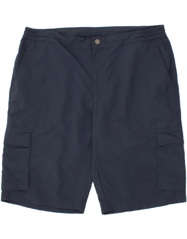 INVICTA Mens Cargo Shorts 2XL W42  Navy Blue Polyamide