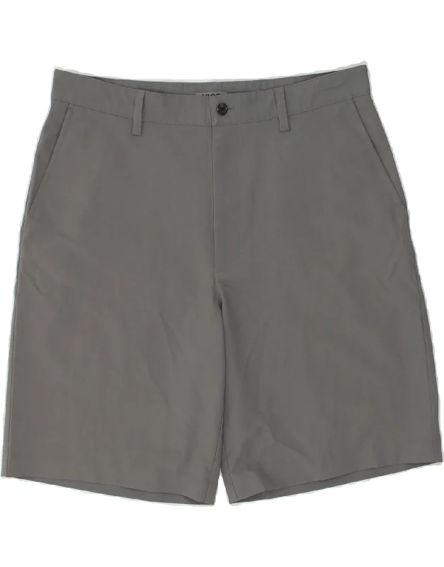 IZOD Mens Chino Shorts W34 Large Grey Polyester