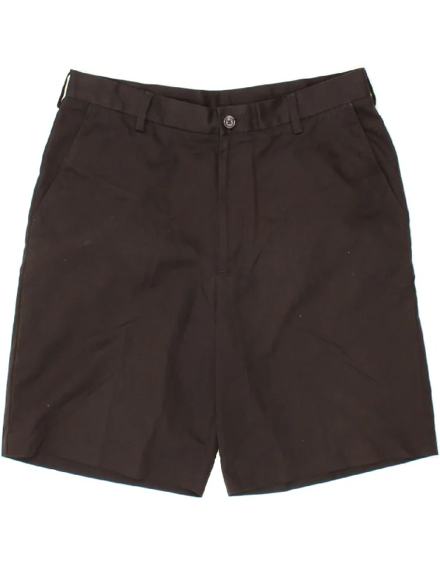 IZOD Mens Chino Shorts W36 Large Black Cotton