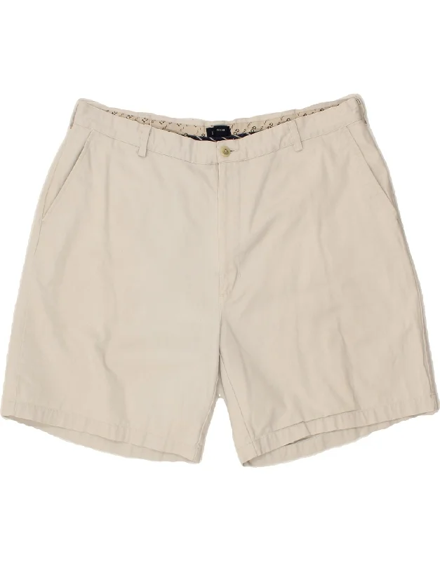 IZOD Mens Chino Shorts W40 XL White Cotton