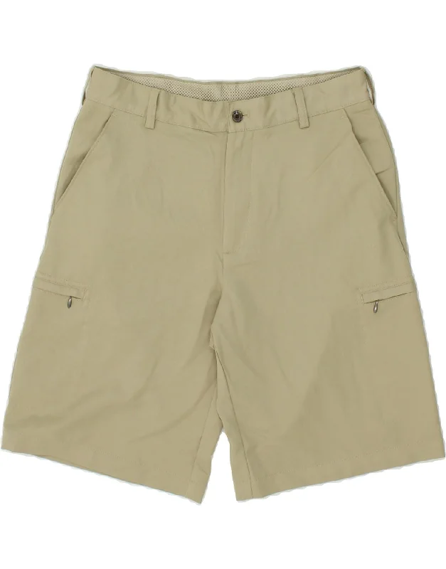 IZOD Mens Golf Cargo Shorts W32 Medium Beige Polyester