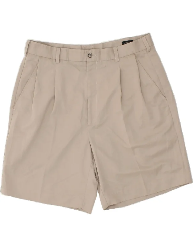 IZOD Mens Pegged Chino Shorts W38  XL Beige Polyester