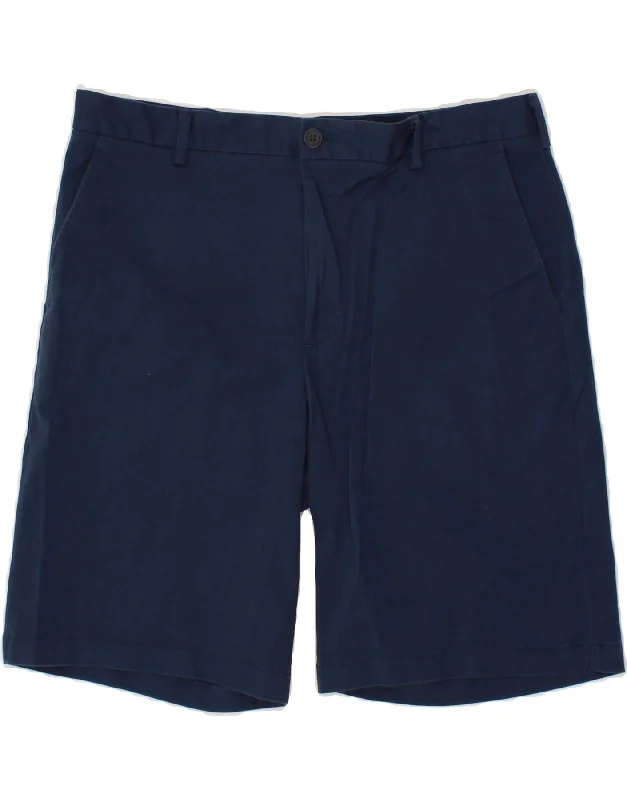 IZOD Mens Stretch Chino Shorts W34  Large Navy Blue Cotton