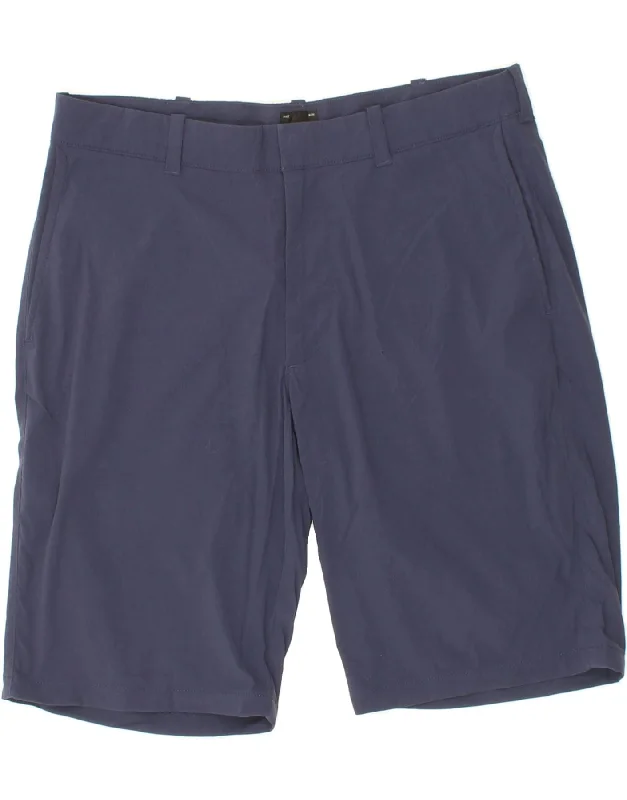 J. CREW Mens Chino Shorts W33 Medium  Navy Blue Cotton