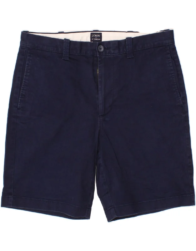 J. CREW Mens Chino Shorts  W33 Medium  Navy Blue Cotton