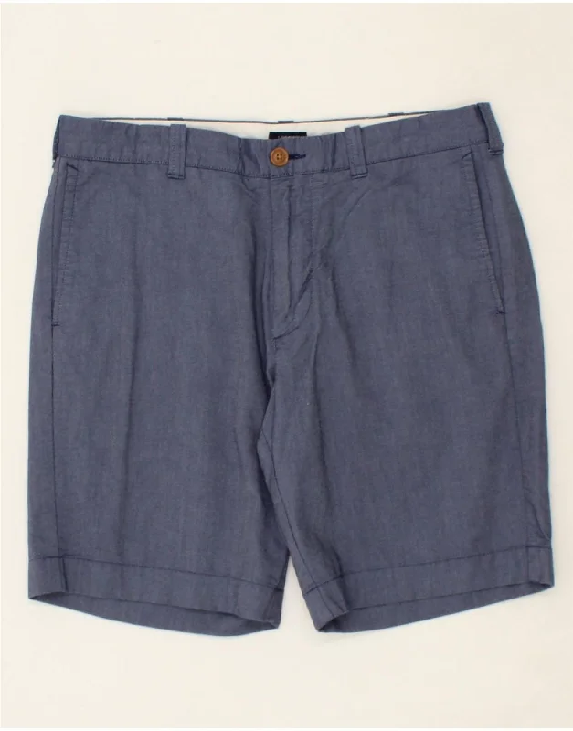 J. CREW Mens Chino Shorts W33 Medium Navy Blue Cotton