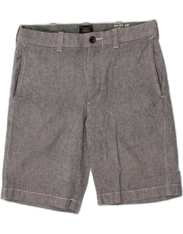 J. CREW Mens Stretch Chino Shorts W29 Small Grey Cotton