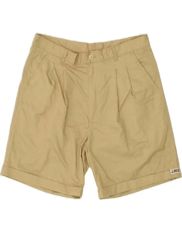 J.M.C Mens Pegged Chino Shorts W34 Large Beige Cotton