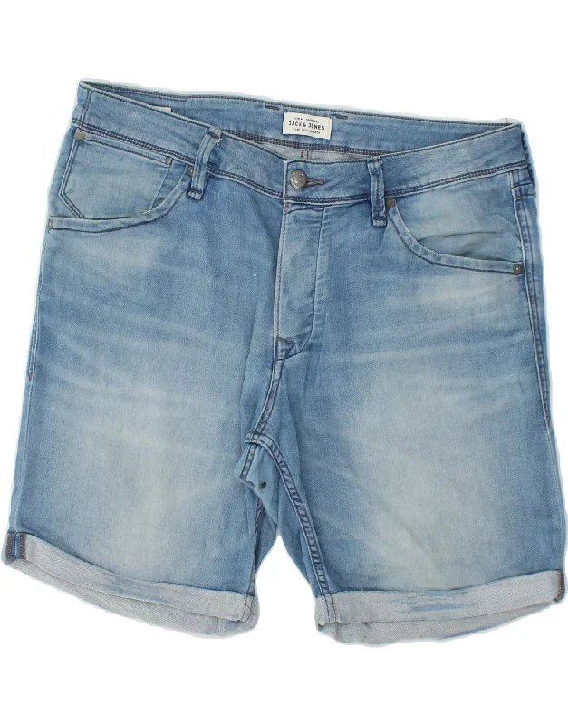 JACK & JONES Mens Regular Fit Denim Shorts XL W36  Blue Cotton