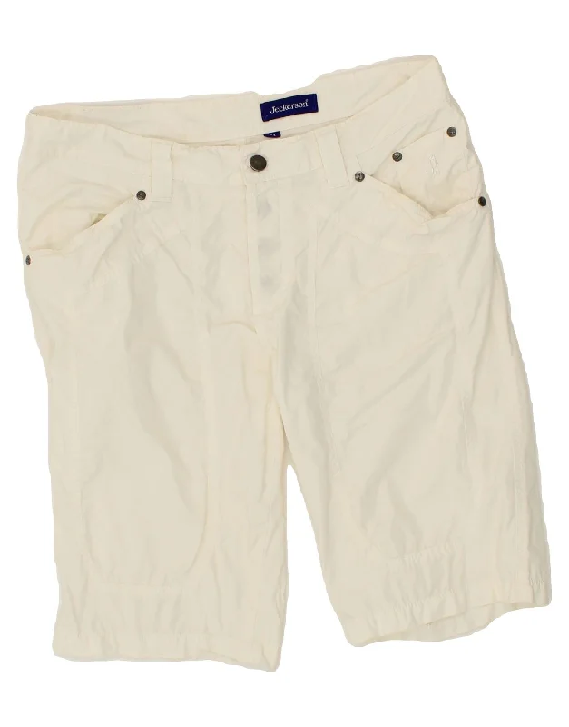 JECKERSON Mens Casual Shorts W34 Large  White Cotton