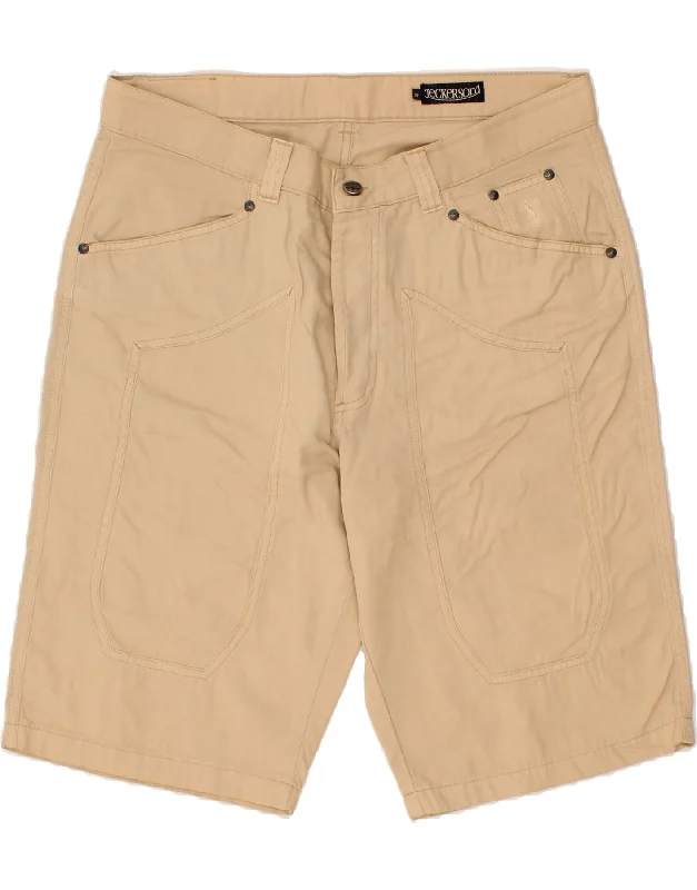 JECKERSON Mens Casual Shorts W36 Large Beige Cotton