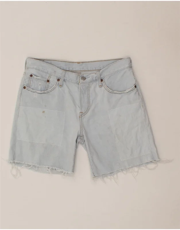 LEVI'S Mens 501 Denim Shorts W32 Medium Blue Cotton