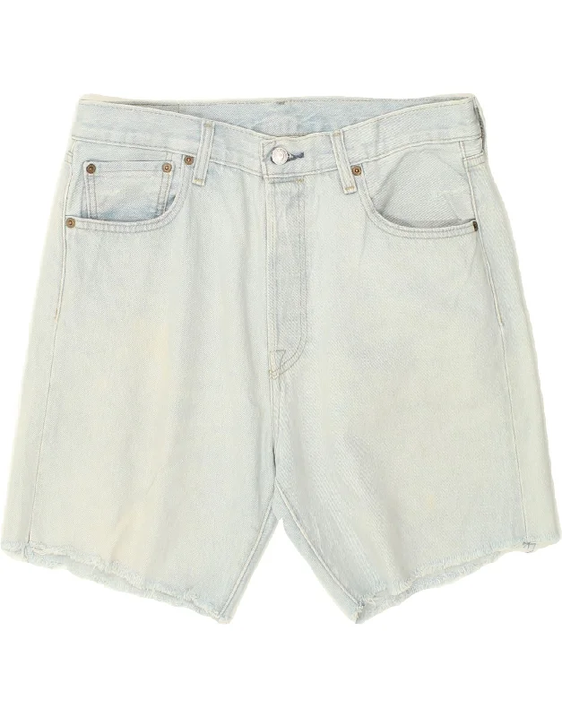 LEVI'S Mens 501 Denim Shorts W33 Medium Blue Cotton