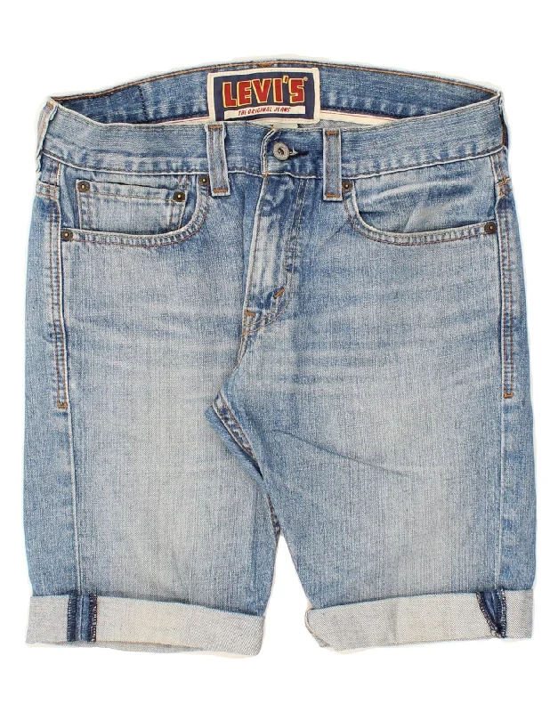 LEVI'S Mens 511 Skinny Denim Shorts W31 Medium Blue Cotton