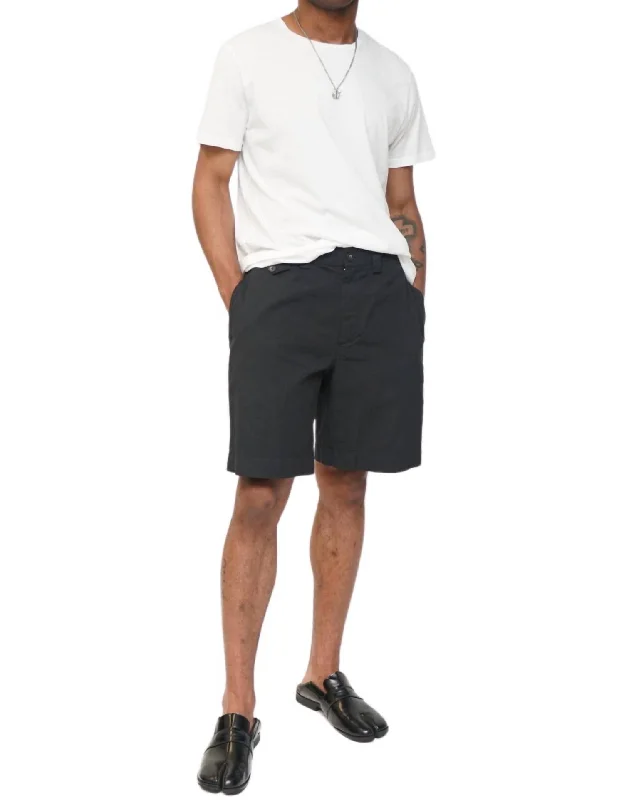 Linen Basket Short In Black