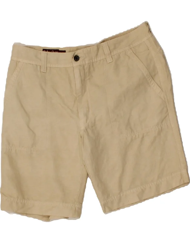 MARLBORO CLASSICS Mens Chino Shorts W36 Large Off White Linen