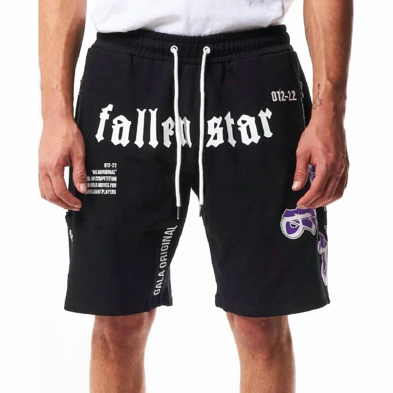 Men's Fallen Star Shorts In Jet Black