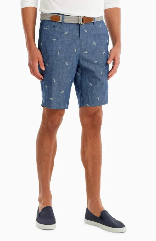 Men's Hula Garment Dyed Shorts In Chambray