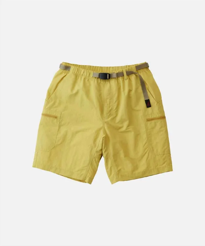 Men's Nylon Utility Short In Canary Yellow