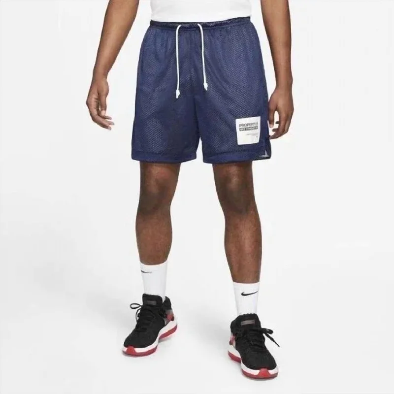 Men's Reversible Shorts In College Navy