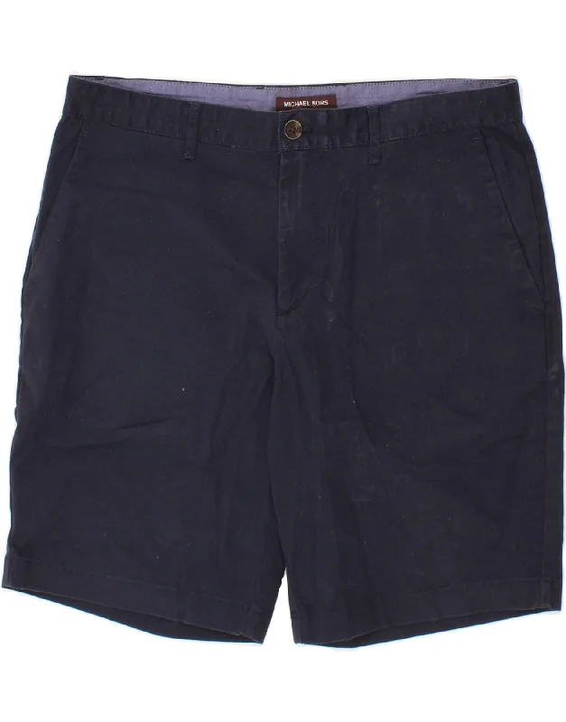 MICHAEL KORS Mens Chino Shorts W33 Medium Navy Blue Cotton