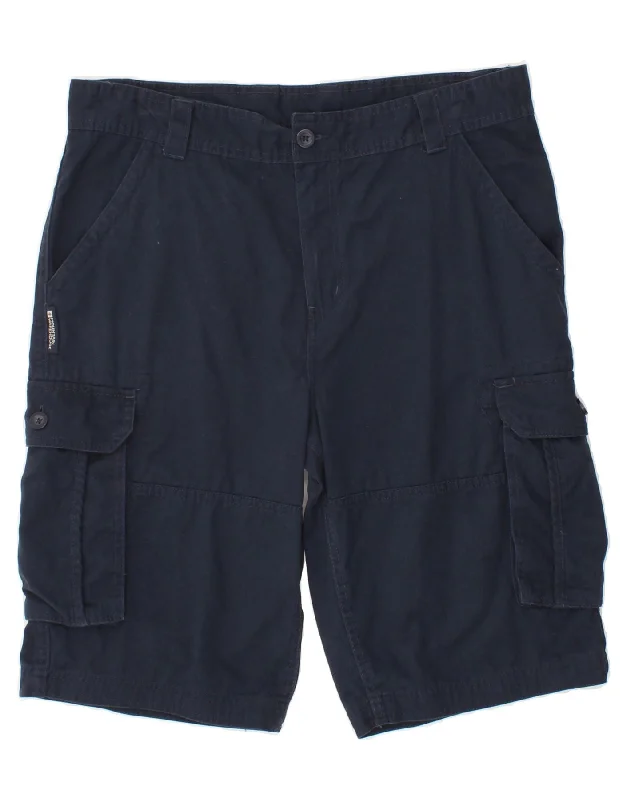 MOUNTAIN WAREHOUSE Mens Cargo Shorts W34 Large Navy Blue Cotton