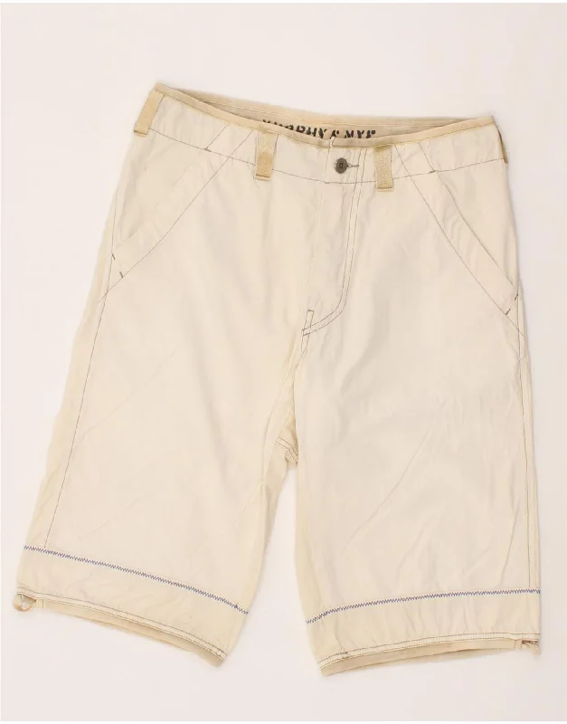 MURPHY & NYE Mens Casual Shorts W32 Medium Beige Cotton