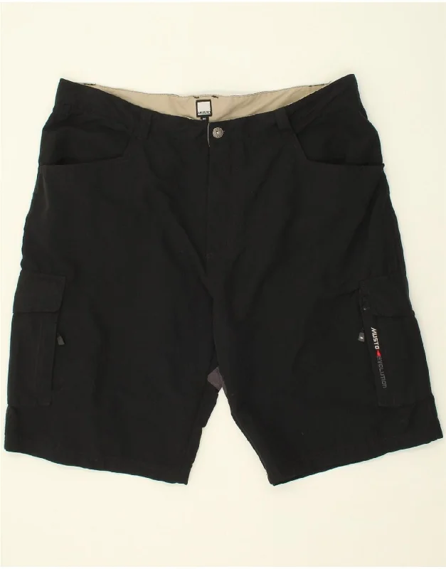 MUSTO Mens Cargo Shorts W40 XL Black Colourblock Polyamide