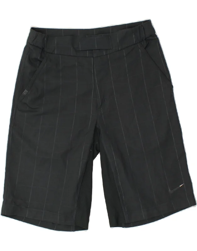 NIKE Mens Chino Shorts Small W30  Black Check Polyester Sports