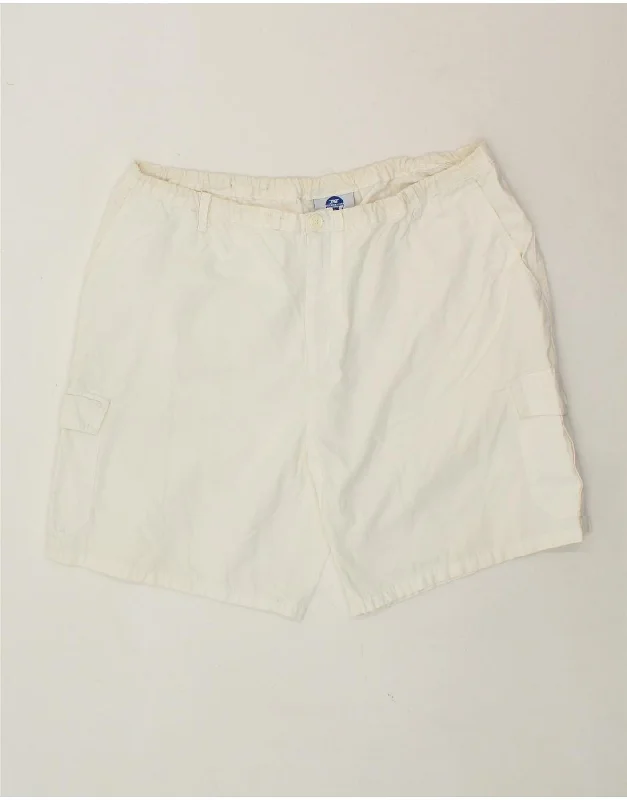 NORTH SAILS Mens Cargo Shorts IT 54 2XL W38 White Cotton