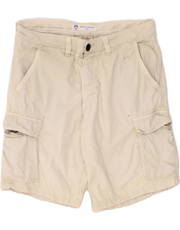 NORTH SAILS Mens Cargo Shorts W31 Medium  Grey Cotton