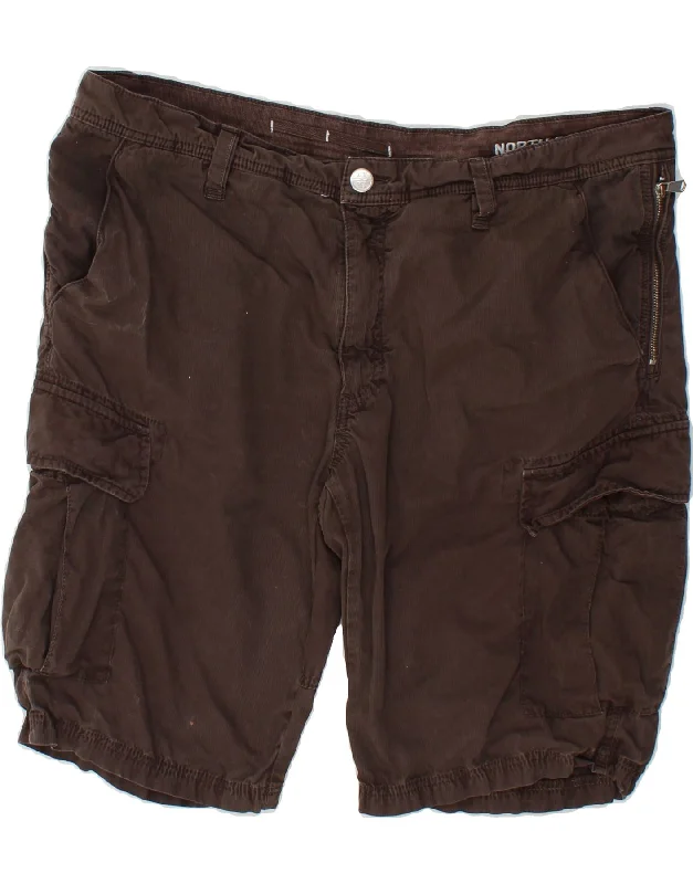 NORTH SAILS Mens Cargo Shorts W40 XL Brown Cotton