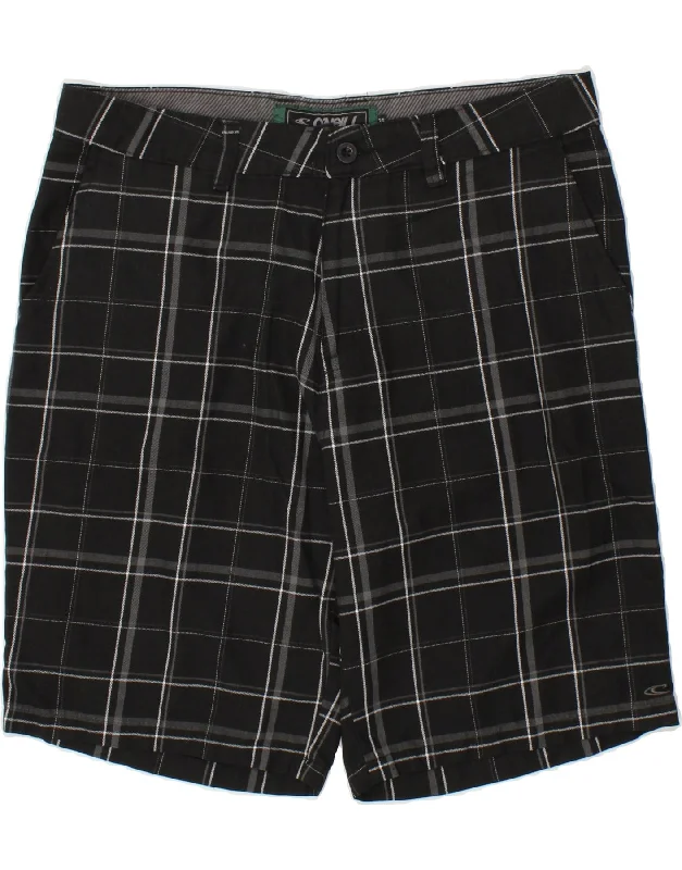 O'NEILL Mens Chino Shorts W36 Large Black Check Polyester