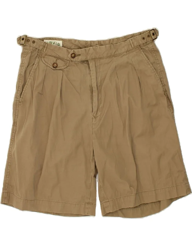 ORVIS Mens Pegged Chino Shorts W36 Large Beige Cotton