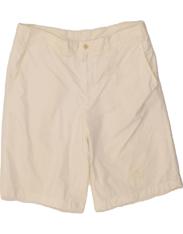 PAUL & SHARK Mens Chino Shorts IT 54 2XL W36  White Cotton