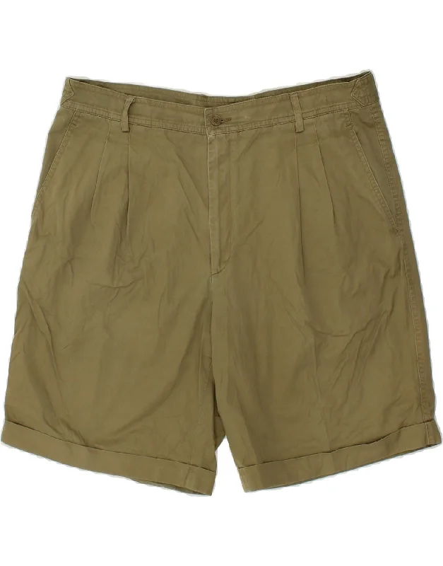 PAUL & SHARK Mens Chino Shorts IT 56 3XL W37  Khaki Cotton