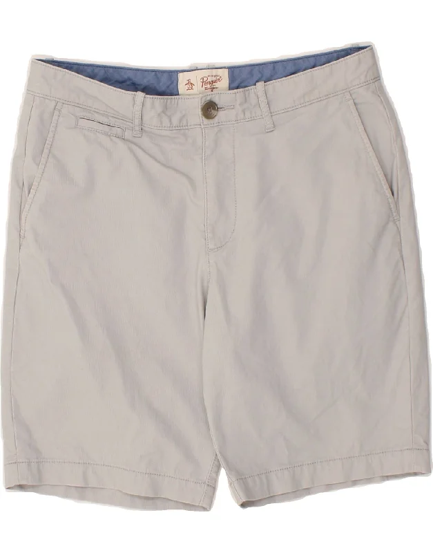 PENGUIN Mens Chino Shorts W32 Medium  Grey