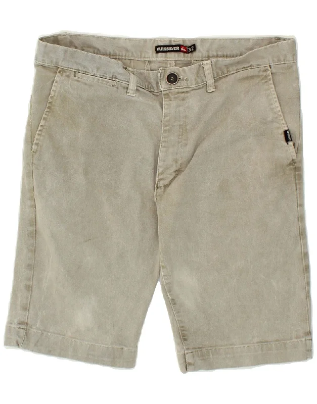 QUIKSILVER Mens Chino Shorts W32 Medium Grey Cotton