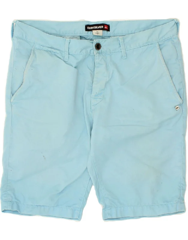 QUIKSILVER Mens Chino Shorts W34 Large Blue Cotton