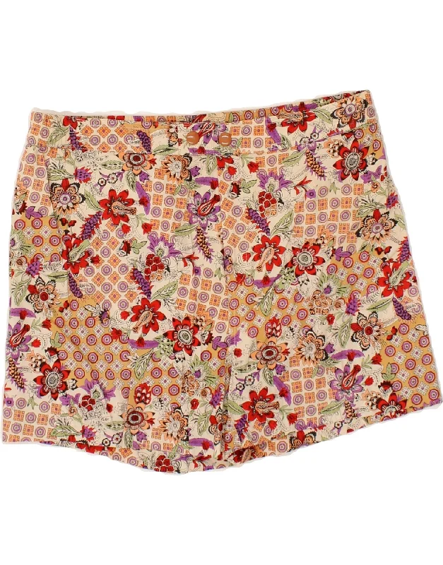 SAMAS Mens Casual Shorts IT 48 Medium W32  Multicoloured Floral Cotton