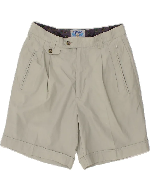 SEA BARRIER Mens Pegged Casual Shorts IT 48 Medium W32  Grey Polyester