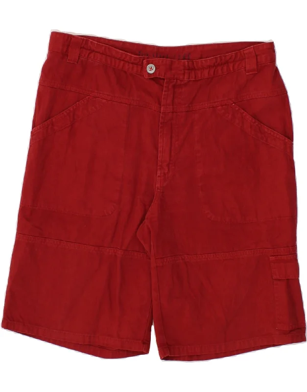 SERGIO TACCHINI Mens Cargo Shorts IT 52 XL W34  Red Cotton