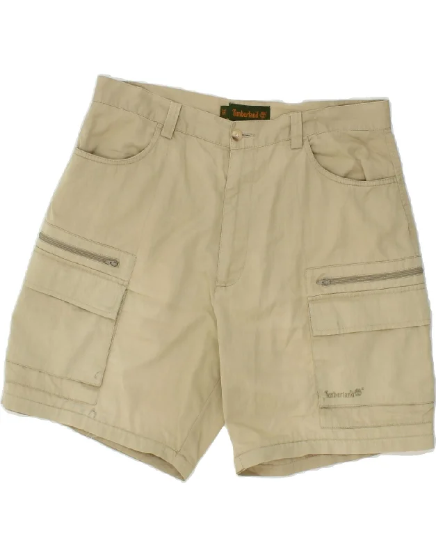 TIMBERLAND Mens Cargo Shorts W35 Large Beige Cotton