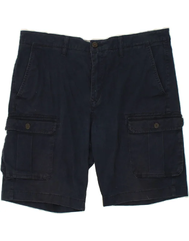 TIMBERLAND Mens Cargo Shorts W36 Large Navy Blue Cotton