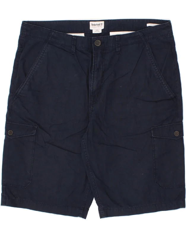 TIMBERLAND Mens Cargo Shorts W38 XL Navy Blue Cotton