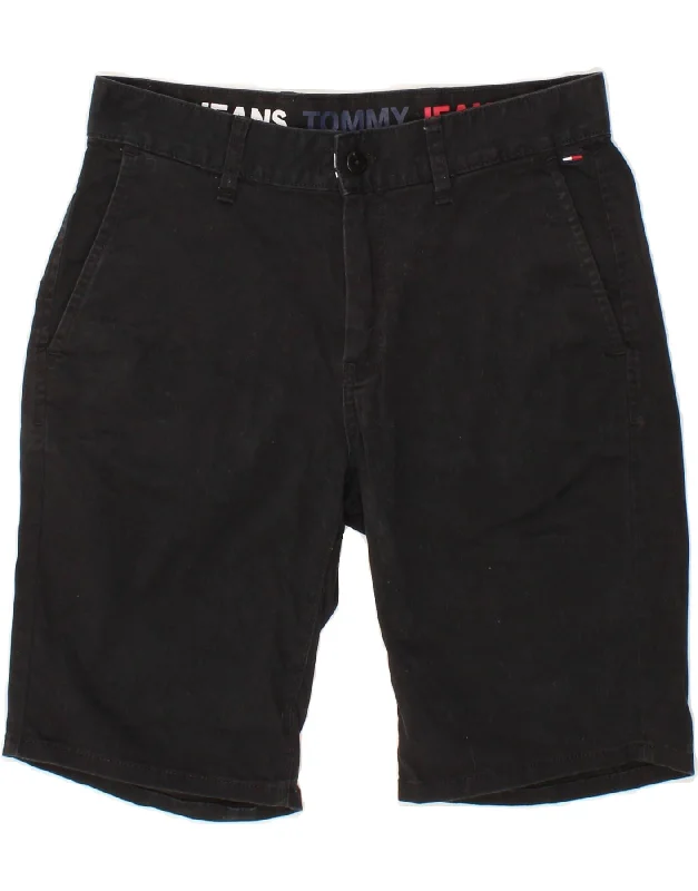 TOMMY HILFIGER Mens Chino Shorts W30 Medium Black Cotton